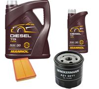 DENCKERMANN Controllo Set MANNOL Diesel TDI 5W-30 6L Per VW Fox 1.4