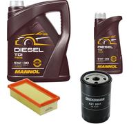 DENCKERMANN Controllo Set MANNOL Diesel TDI 5W-30 6L Per VW Golf II 1.6 1.8i