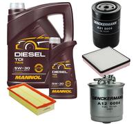 DENCKERMANN Controllo Set MANNOL Diesel TDI 5W-30 6L Per VW Golf II 1.6 D