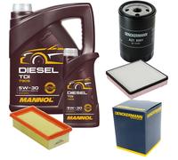 DENCKERMANN Controllo Set MANNOL Diesel TDI 5W-30 6L Per VW Golf II 1.8i Cat