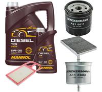 DENCKERMANN Controllo Set MANNOL Diesel TDI 5W-30 6L Per VW Golf IV 1.4 16V