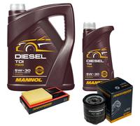 DENCKERMANN Controllo Set MANNOL Diesel TDI 5W-30 6L Per VW Golf VI 1.4 Polo