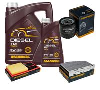 DENCKERMANN Controllo Set MANNOL Diesel TDI 5W-30 6L Per VW Golf VI 1.4 Seat