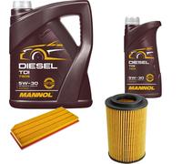 DENCKERMANN Controllo Set MANNOL Diesel TDI 5W-30 6L Per VW Golf VI 2.0 GTI