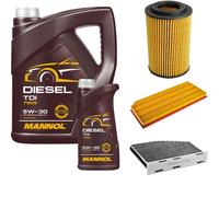 DENCKERMANN Controllo Set MANNOL Diesel TDI 5W-30 6L Per VW Golf VI 2.0 GTI
