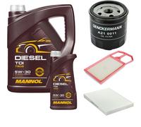 DENCKERMANN Controllo Set MANNOL Diesel TDI 5W-30 6L Per VW Lupo 1.4 16V
