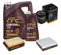 DENCKERMANN Controllo Set MANNOL Diesel TDI 5W-30 6L Per VW Polo 1.4 16V 1.6
