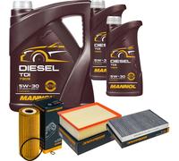 DENCKERMANN Controllo Set MANNOL Diesel TDI 5W-30 7L Per Audi A4 Avant 1.9
