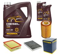 DENCKERMANN Controllo Set MANNOL Diesel TDI 5W-30 7L Per Audi A4 Cabriolet