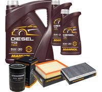 DENCKERMANN Controllo Set MANNOL Diesel TDI 5W-30 7L Per Audi A6 1.8 T 2.0