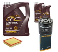 DENCKERMANN Controllo Set MANNOL Diesel TDI 5W-30 7L Per Audi A8 2.8