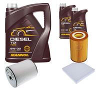 DENCKERMANN Controllo Set MANNOL Diesel TDI 5W-30 7L Per Audi A8 3.0 TFSI