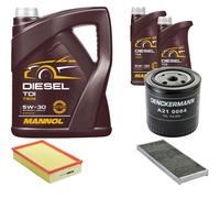 DENCKERMANN Controllo Set MANNOL Diesel TDI 5W-30 7L Per Audi Cabriolet 2.6