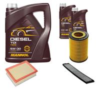 DENCKERMANN Controllo Set MANNOL Diesel TDI 5W-30 7L Per BMW 3er Cabriolet