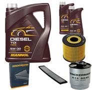 DENCKERMANN Controllo Set MANNOL Diesel TDI 5W-30 7L Per BMW 3er Touring