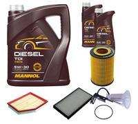 DENCKERMANN Controllo Set MANNOL Diesel TDI 5W-30 7L Per BMW 5 Serie 520I 525I
