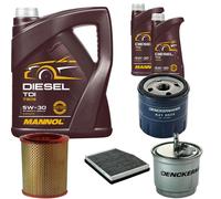 DENCKERMANN Controllo Set MANNOL Diesel TDI 5W-30 7L Per Fiat Doblo Cargo
