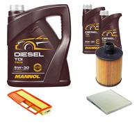 DENCKERMANN Controllo Set MANNOL Diesel TDI 5W-30 7L Per Fiat Panda 1.3 D
