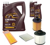 DENCKERMANN Controllo Set MANNOL Diesel TDI 5W-30 7L Per Fiat Panda 1.3 D