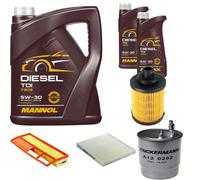 DENCKERMANN Controllo Set MANNOL Diesel TDI 5W-30 7L Per Fiat Panda 1.3 D