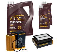 DENCKERMANN Controllo Set MANNOL Diesel TDI 5W-30 7L Per Hyundai I30 1.6 CDi