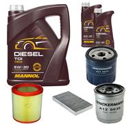 DENCKERMANN Controllo Set MANNOL Diesel TDI 5W-30 7L Per Lancia Lybra SW 2.4