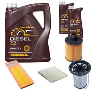 Denckermann Controllo Set mannol Diesel Tdi 5W-30 7L per Lancia Ypsilon 1.3