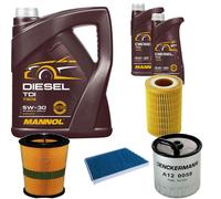DENCKERMANN Controllo Set MANNOL Diesel TDI 5W-30 7L Per Mercedes C-Klasse
