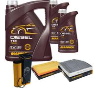 DENCKERMANN Controllo Set MANNOL Diesel TDI 5W-30 7L Per Mercedes E-Klasse