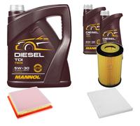 DENCKERMANN Controllo Set MANNOL Diesel TDI 5W-30 7L Per Opel Adam