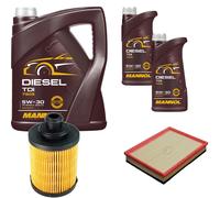DENCKERMANN Controllo Set MANNOL Diesel TDI 5W-30 7L Per Opel Astra H 1.3