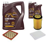 DENCKERMANN Controllo Set MANNOL Diesel TDI 5W-30 7L Per Opel Astra J 1.4