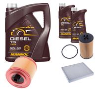 DENCKERMANN Controllo Set MANNOL Diesel TDI 5W-30 7L Per Opel Astra K Caravan