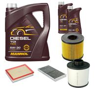 DENCKERMANN Controllo Set MANNOL Diesel TDI 5W-30 7L Per Opel Corsa C 1.3