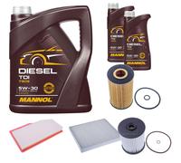 DENCKERMANN Controllo Set MANNOL Diesel TDI 5W-30 7L Per Opel Insignia B