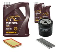 DENCKERMANN Controllo Set MANNOL Diesel TDI 5W-30 7L Per Opel Vectra B 1.6i