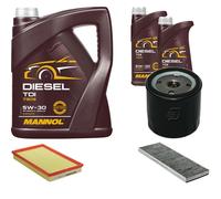 DENCKERMANN Controllo Set MANNOL Diesel TDI 5W-30 7L Per Opel Vectra B 1.6i