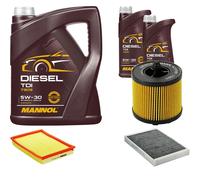 DENCKERMANN Controllo Set MANNOL Diesel TDI 5W-30 7L Per Opel Zafira A 2.2