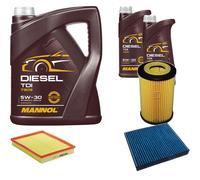 DENCKERMANN Controllo Set MANNOL Diesel TDI 5W-30 7L Per Opel Zafira B 1.6