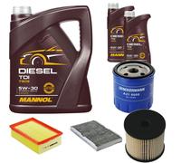 DENCKERMANN Controllo Set MANNOL Diesel TDI 5W-30 7L Per Peugeot 307 Break