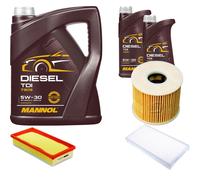 Denckermann Controllo Set mannol Diesel Tdi 5W-30 7L per Peugeot 407 Neri
