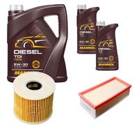 DENCKERMANN Controllo Set MANNOL Diesel TDI 5W-30 7L Per Peugeot 407 SW 2.0