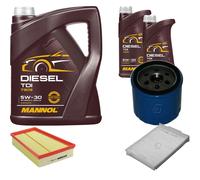 DENCKERMANN Controllo Set MANNOL Diesel TDI 5W-30 7L Per Renault Megane II