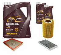 DENCKERMANN Controllo Set MANNOL Diesel TDI 5W-30 7L Per Saab 9-3 2.2 TiD