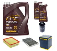 DENCKERMANN Controllo Set MANNOL Diesel TDI 5W-30 7L Per Seat Exeo ST 1.8