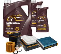 DENCKERMANN Controllo Set MANNOL Diesel TDI 5W-30 7L Per Toyota Auris 1.4