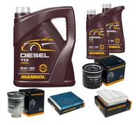 DENCKERMANN Controllo Set MANNOL Diesel TDI 5W-30 7L Per Toyota Auris 1.4