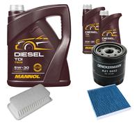 DENCKERMANN Controllo Set MANNOL Diesel TDI 5W-30 7L Per Toyota Yaris 1.4
