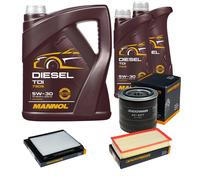 DENCKERMANN Controllo Set MANNOL Diesel TDI 5W-30 7L Per Volvo V40 Kombi 1.9
