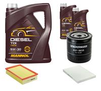 DENCKERMANN Controllo Set MANNOL Diesel TDI 5W-30 7L Per VW Caddy II Pick-Up